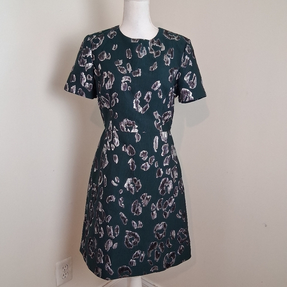 🔸Jason Wu Collection Front Green With Chrome Mini Dress Size Medium - Picture 1 of 7